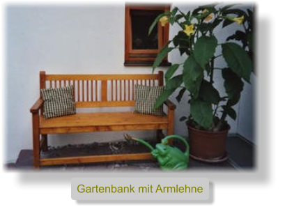 Gartenbank mit Armlehne